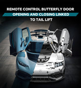 1: 8 Mercedes AMG ONE Building Set with Remote Control, Fully Detailed Simulation, The Ultimate Collectible, Electric Dutterfly Doors, Rear Wing Lifting, Controllable lights, Launch Control (3295 Pcs) - BAV BRICK